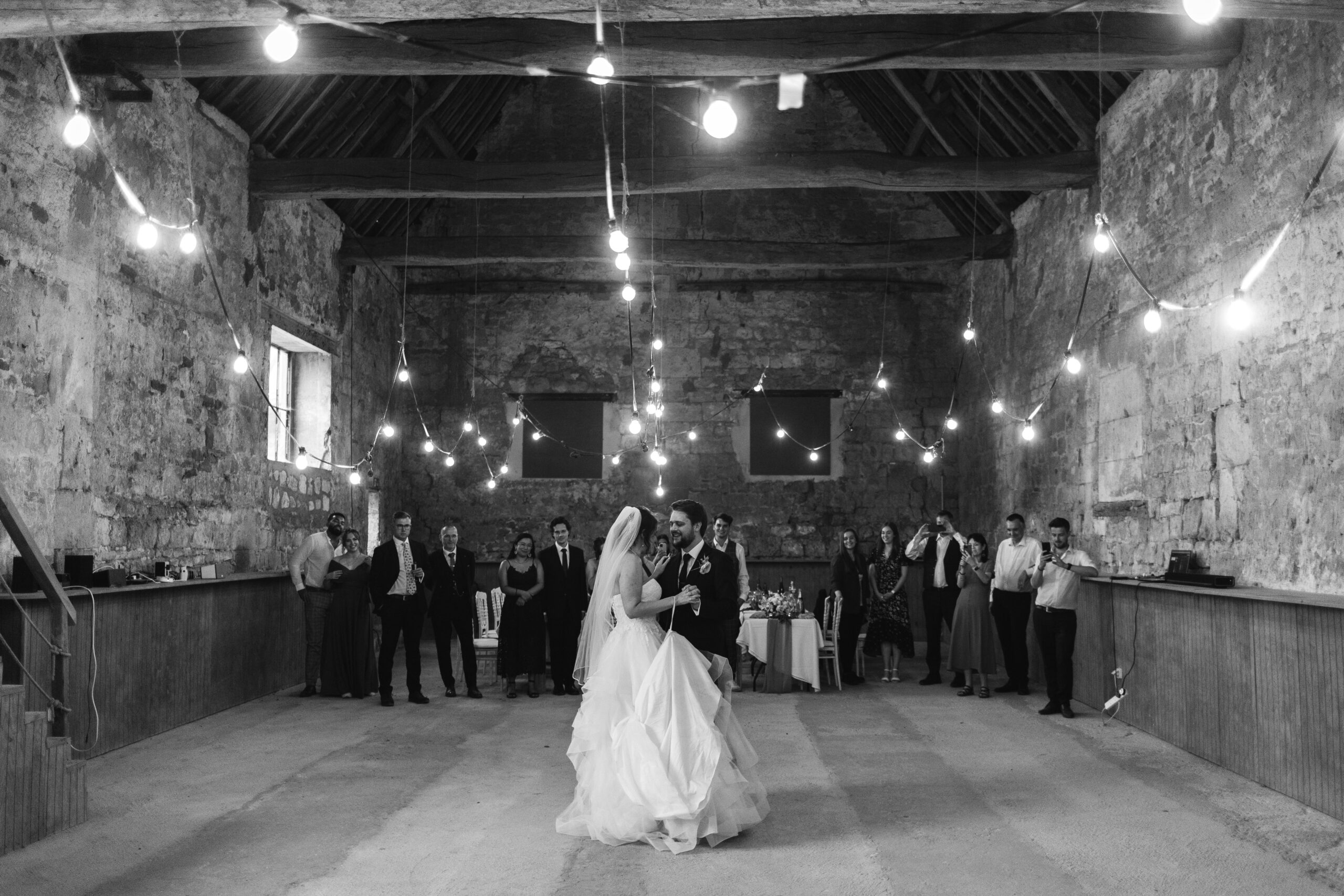 Bride and grooms first dance at French Chateau wedding photography and videography