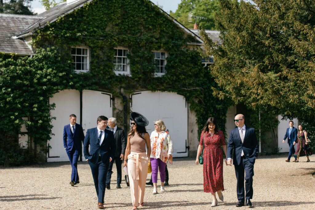 Guests arrive at Northbrook park wedding venue Hampshire